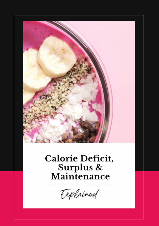 Calorie Deficit/Surplus/Maintenance Explained